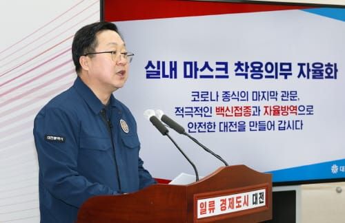대전시, 실내 마스크 착용의무 자율화 post image
