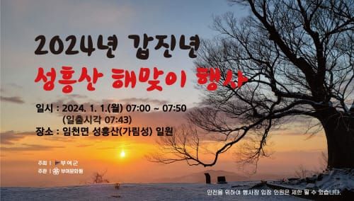 부여군, 2024년 갑진년 성흥산 해맞이 행사 post image