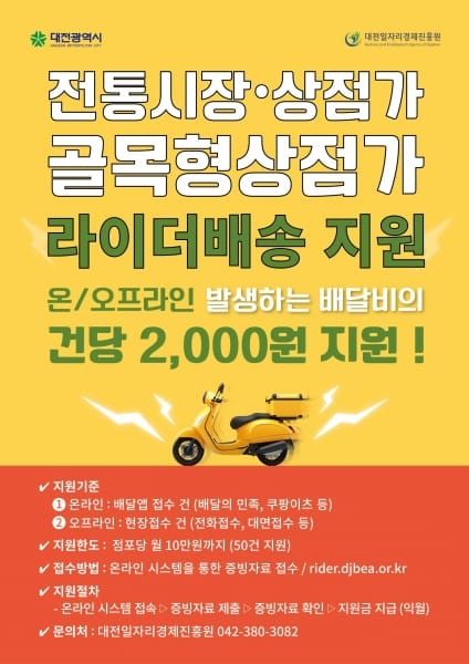 대전시, 전통시장 배달비 부담 덜고 온라인 경쟁력 높인다 post image