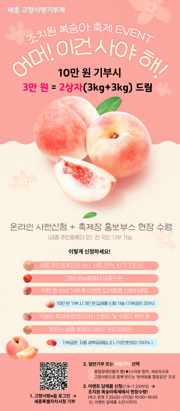고향에 기부하고 복숭아도 받아요 post image