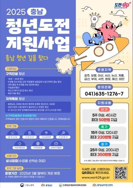 충청남도청년센터, 청년 도전 지원 나선다 맞춤형 프로그램 참여자 모집 post image