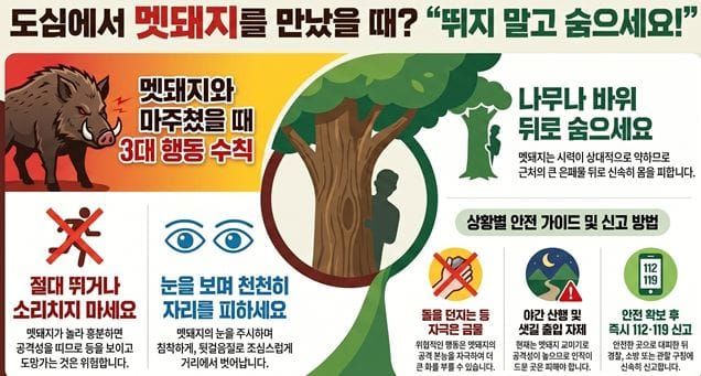 세종소방, "멧돼지 나타나면 뛰지 말고 숨어야" post image