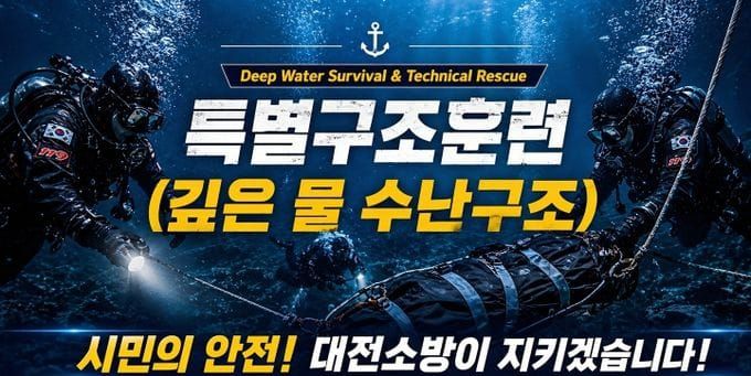 대전소방, 고난도 수난사고 대비 깊은 물 구조훈련 실시 post image