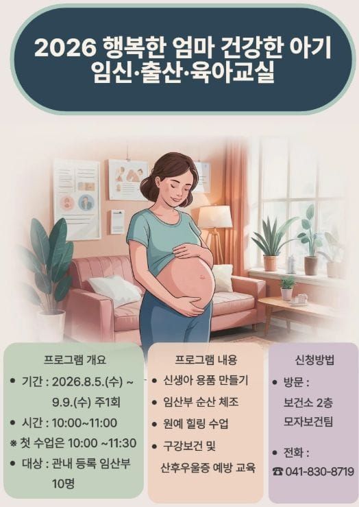 부여, 임산부 대상 임신·출산·육아교실 운영 post image