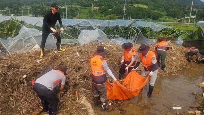 대전 의용소방대, 거제 수해 복구 지원단 긴급 파견 post image