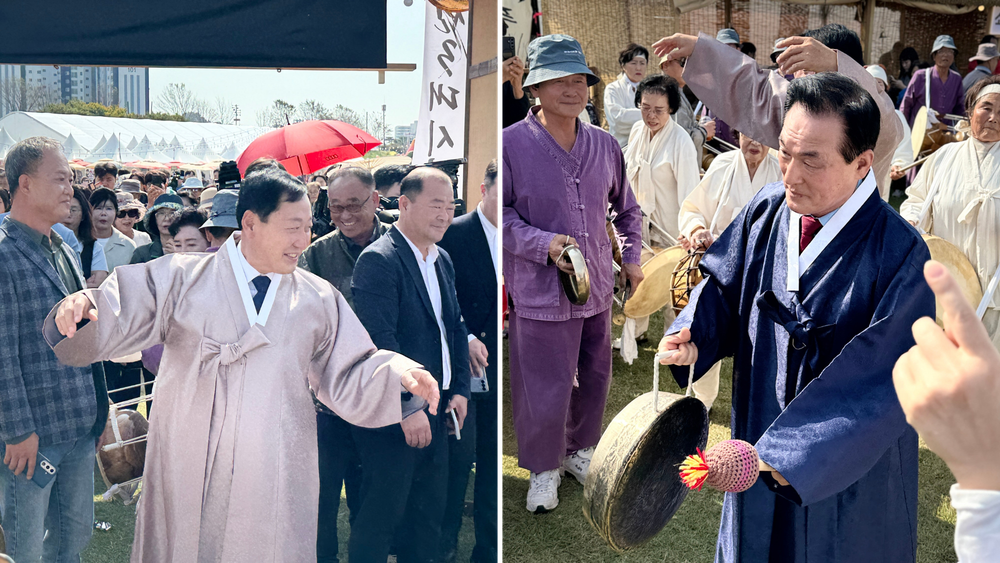 백성현 논산시장·이건창 시의회 의장, 축제 성공 위해 의기투합... 조선 3대 시장 '강경장' 재현 강경젓갈축제 개막 post image