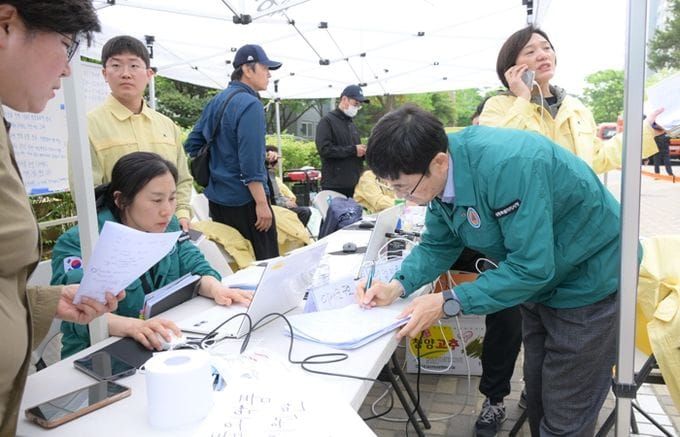 세종시, 화재·정전 피해 조치원읍 아파트, 수도 복구 완료 post image