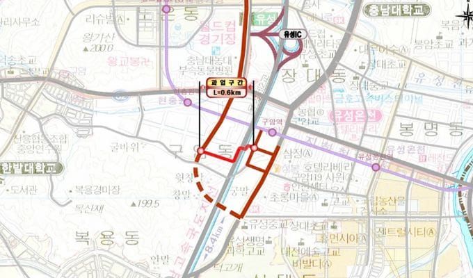 대전시 유성광역복합환승센터 임시 진입도로 7.1일 개통 post image