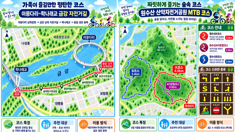 행복도시 세종, 지금 자전거 라이딩의 계절...  가족 위한 평지부터 동호인의 산악 오프로드까지 post image