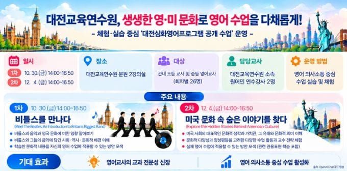 대전교육연수원, 생생한 영·미 문화로 영어 수업을 다채롭게! post image