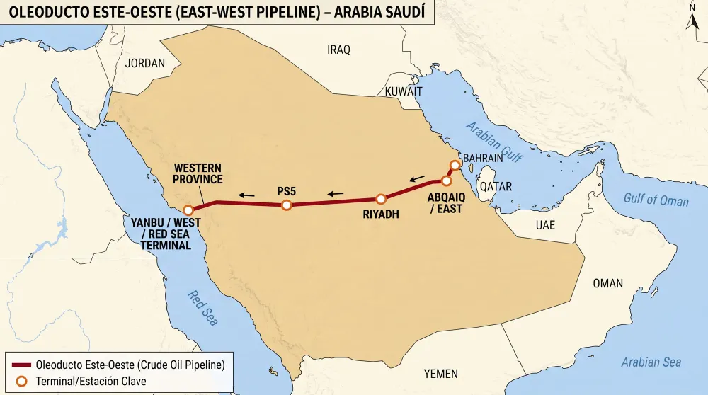 La parálisis del oleoducto saudí y el avance hutí en el mar Rojo eliminan las rutas alternativas al estrecho de Ormuz