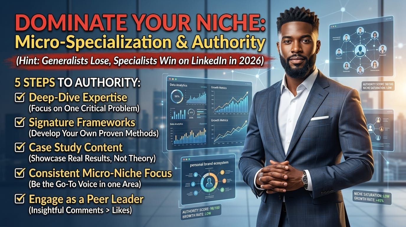 LinkedIn micro-specialization strategy visualization - T-shaped professional concept