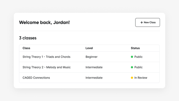 How to create a class