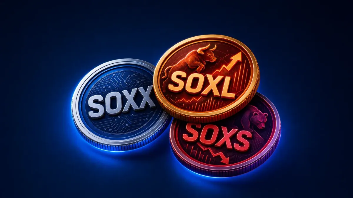 SOXX·SOXL·SOXS 코인 모양 - 반도체 ETF 3종 비교
