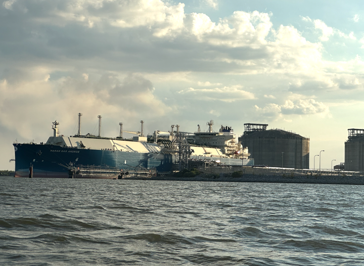 LNG tanker loading in Louisiana