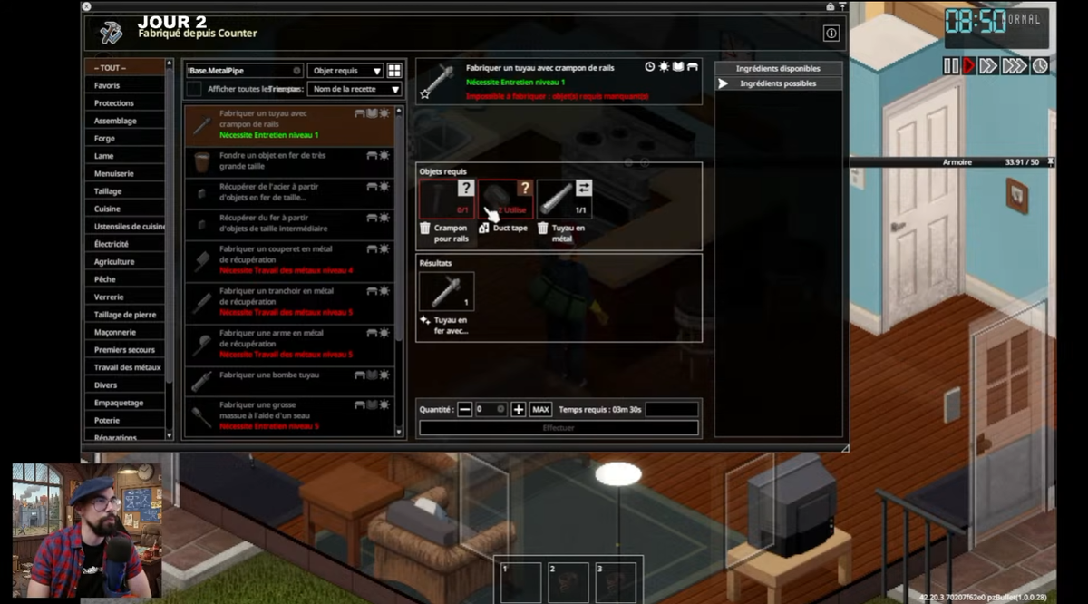 Les premiers pas d'un débutant sur Project Zomboid : La survie des jours 1 à 4
