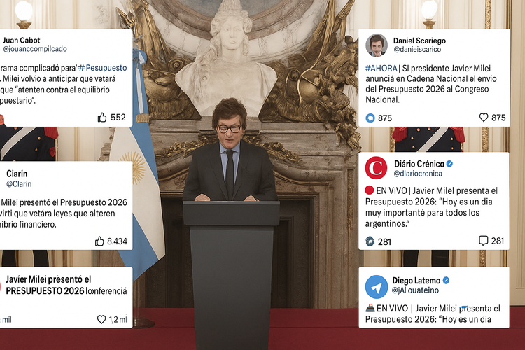 Nueva caída del interés de las cadenas de Milei, con la negatividad rebotando