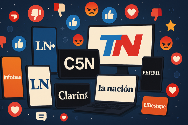Infobae, TN y El Destape lideran la conversación de los argentinos en redes