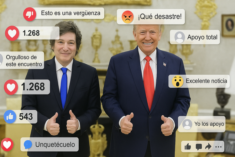 Milei logró mejorar la charla en redes tras la cumbre con Trump