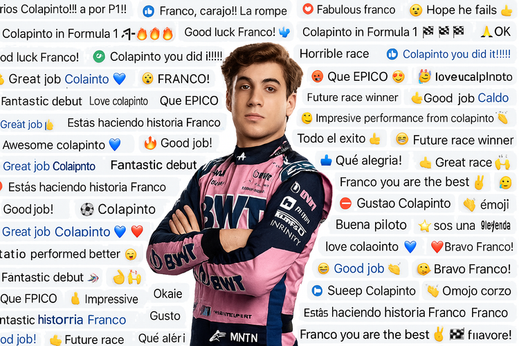 Franco Colapinto, el piloto que convirtió el orgullo argentino en liderazgo digital global