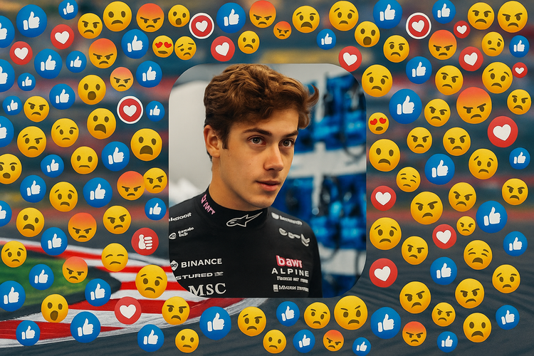 Colapinto en las redes de la F1, con protagonismo de "campeón"