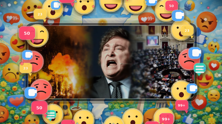 Milei domina la conversación en redes, pero crece el malhumor
