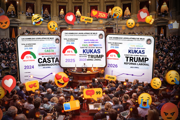 Milei ante el Congreso: recuperó protagonismo, con menos negatividad