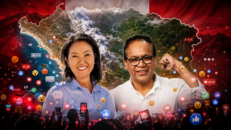 Elecciones en Perú: Fujimori dominó la campaña digital; Sánchez disputó la intensidad