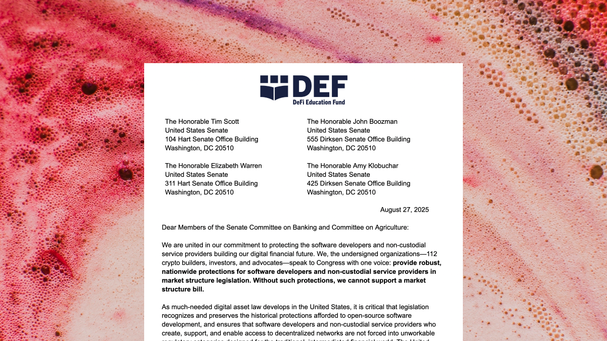 DeFi Education Fund Gathers Largest Industry Coalition To Protect Developers