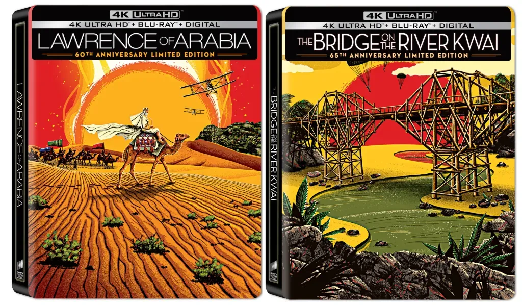 Sony's 4K steelbooks of David Lean's Lawrence of Arabia and The Bridge on the River Kwai.
