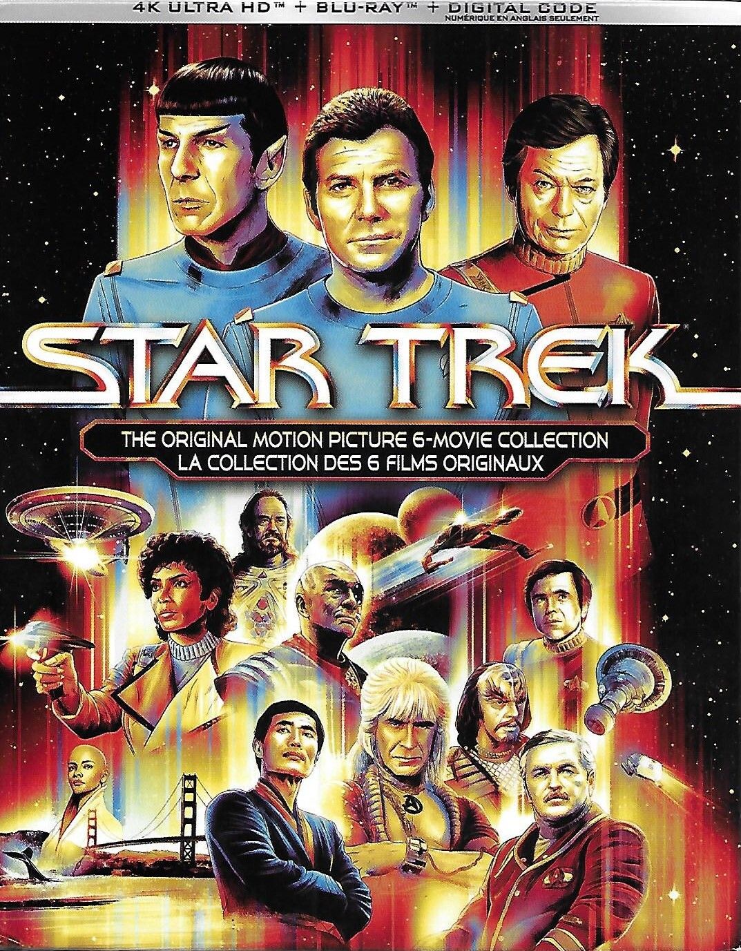 The cover art for Paramount's 4K STAR TREK: THE ORIGINAL MOTION PICTURE 6-MOVIE COLLECTION.