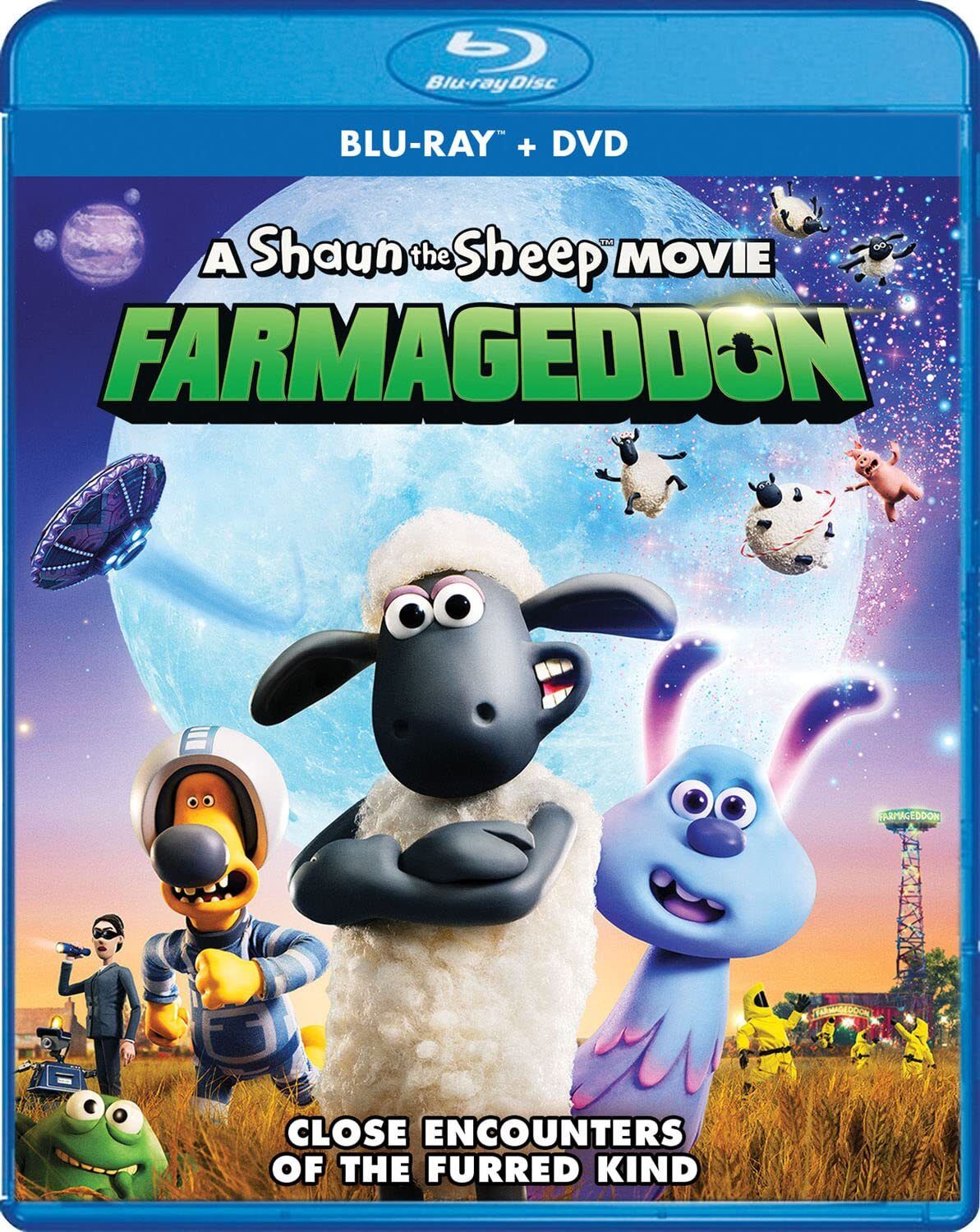 Shout! Factory's Blu-ray cover for A SHAUN THE SHEEP MOVIE: FARMAGEDDON.