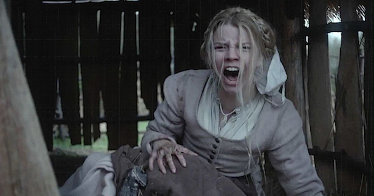 Anya Taylor-Joy screams in a still from THE WITCH ... but is it for mercy or release?