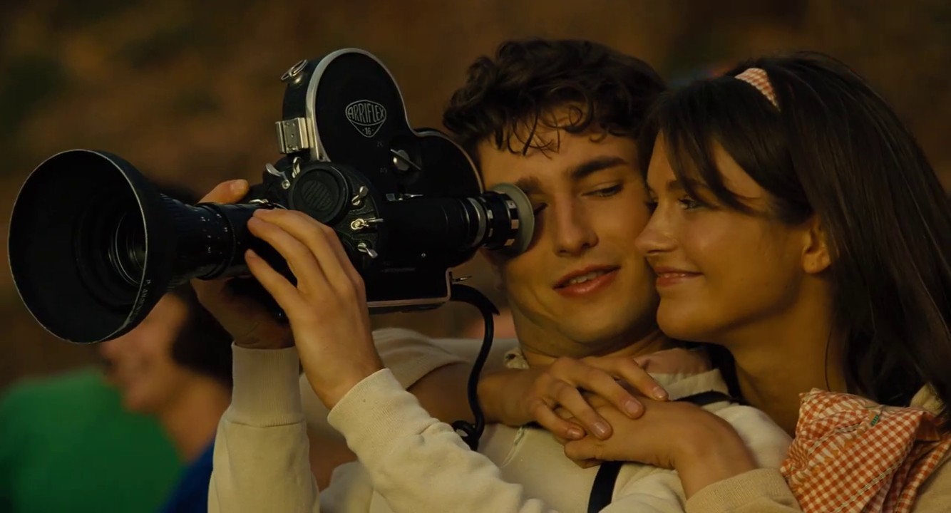 Chloe East hugs Gabriel LaBelle in a still from THE FABELMANS.