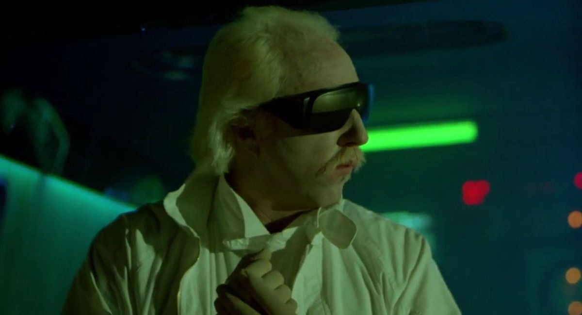 Brion James as The Albino -- seriously -- in Nico Mastorakis' NIGHTMARE AT NOON