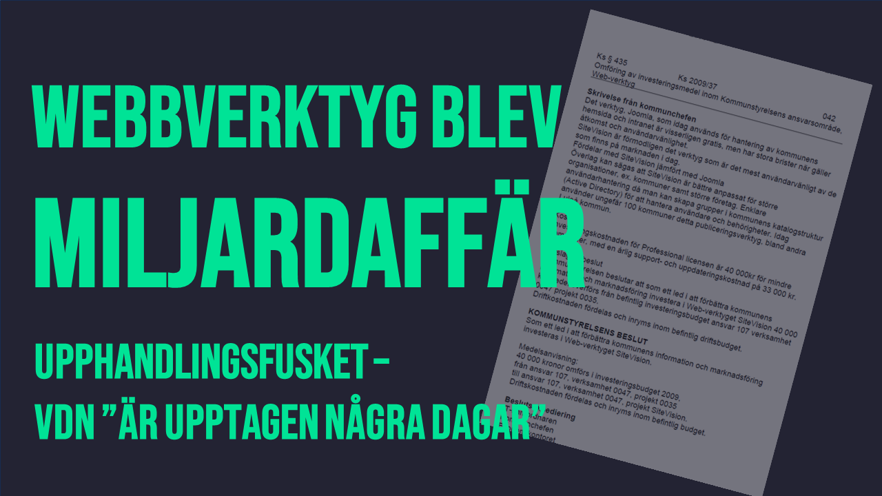 Upphandlingsfusket: Kommunernas webbverktyg blev miljardaffär