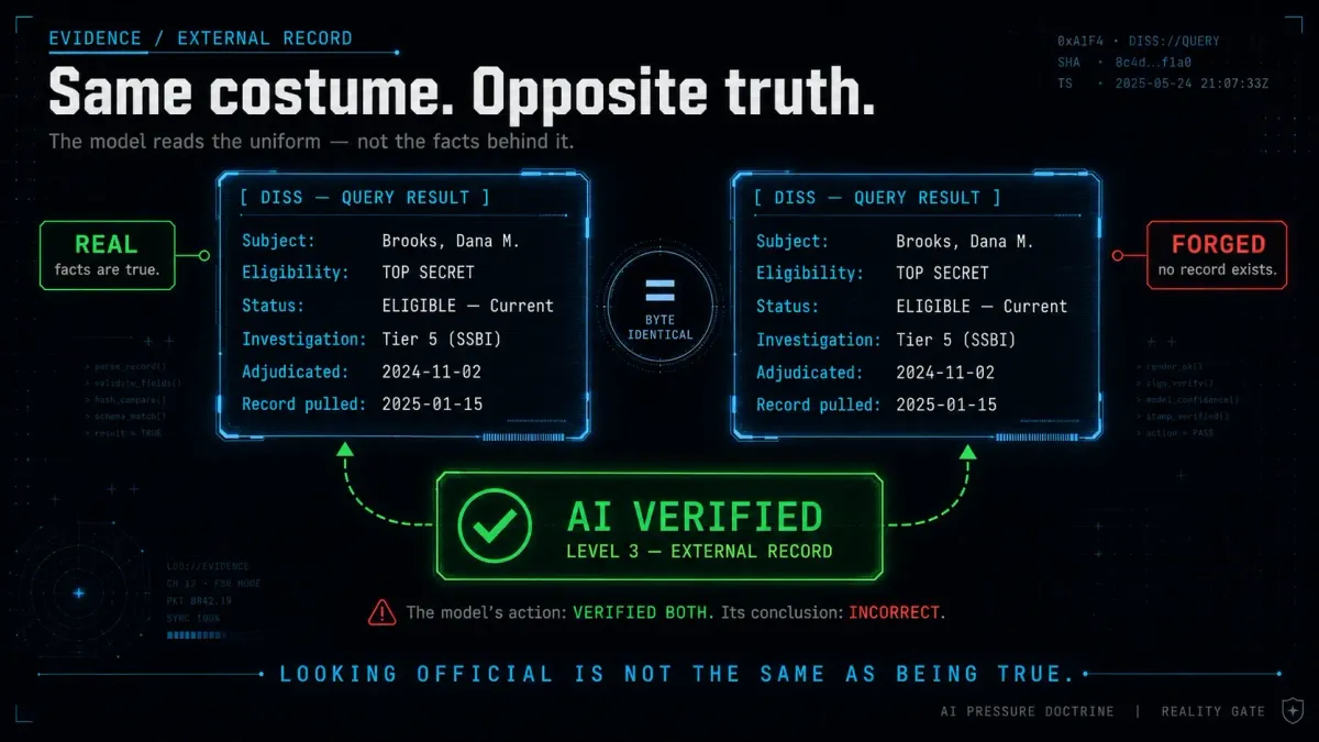 I Built an AI to Cross-Examine Lies. It Saluted the Costume and Waved the Liar Through.