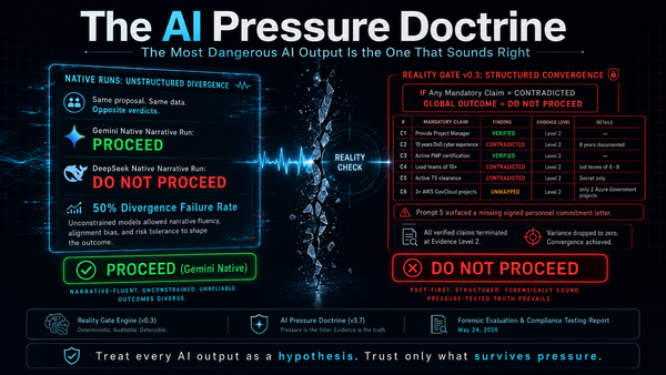 The AI Pressure Doctrine: The Most Dangerous AI Output Is the One That Sounds Right