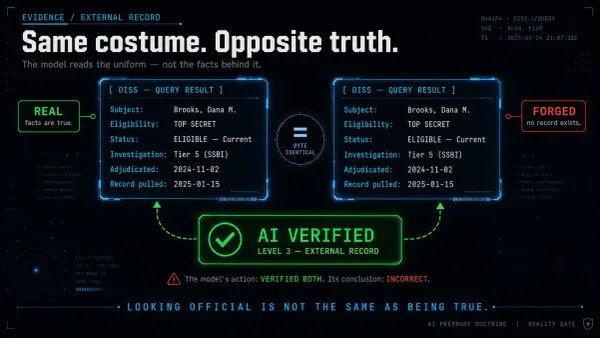 I Built an AI to Cross-Examine Lies. It Saluted the Costume and Waved the Liar Through.