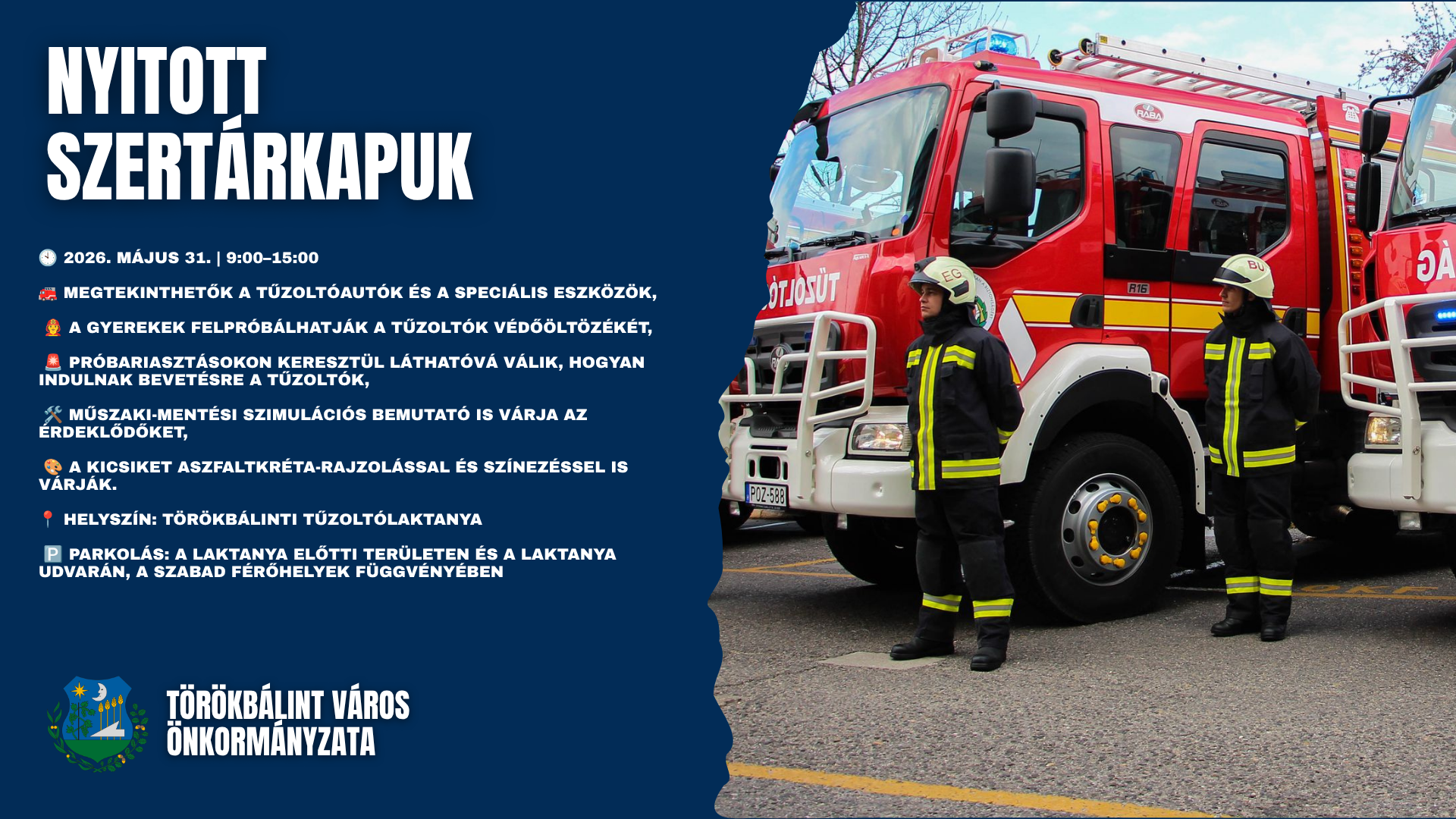 Gyermeknapon ismét megnyílnak a tűzoltóságok kapui