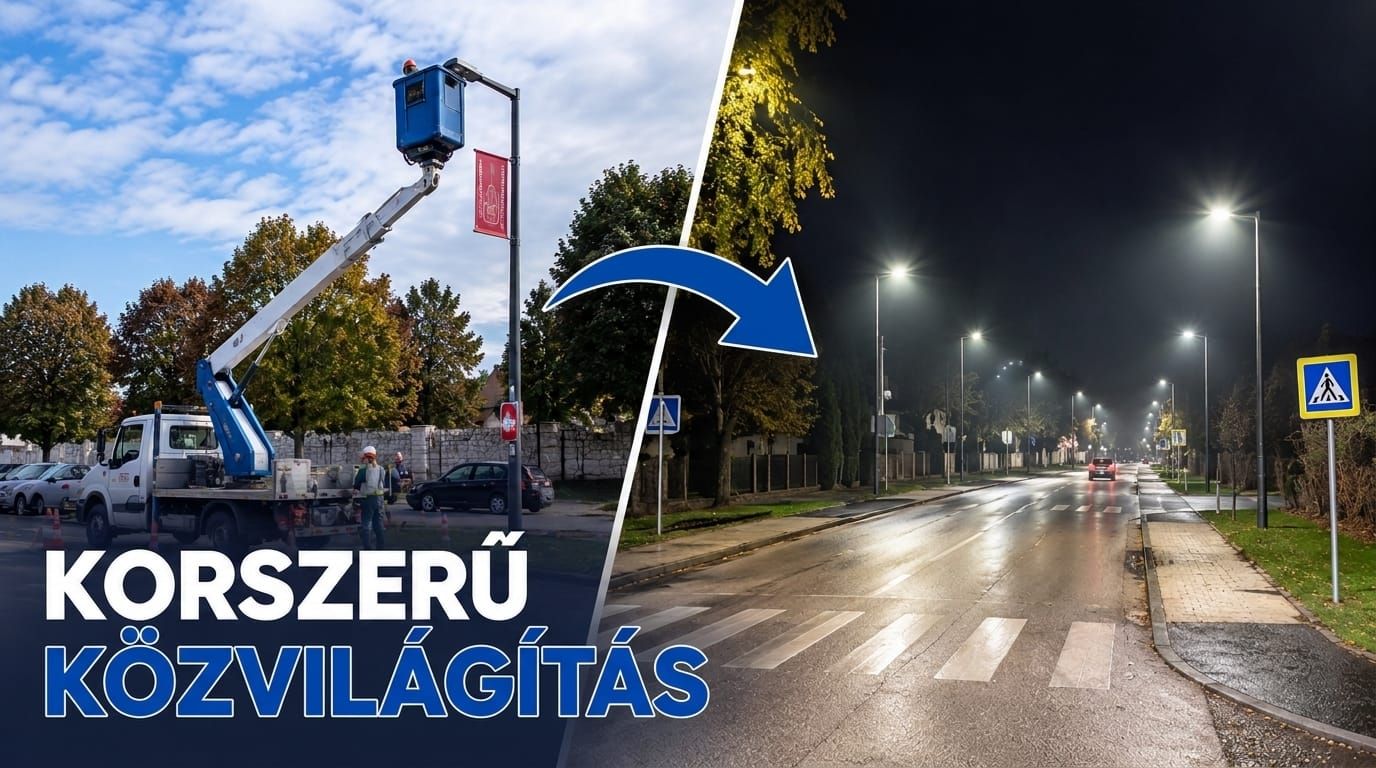 LED-re váltott a közvilágítás