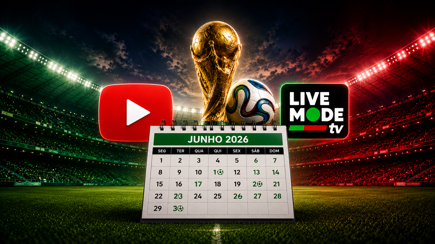 LiveMode TV - os próximos jogos do Mundial 2026 transmitidos pela plataforma