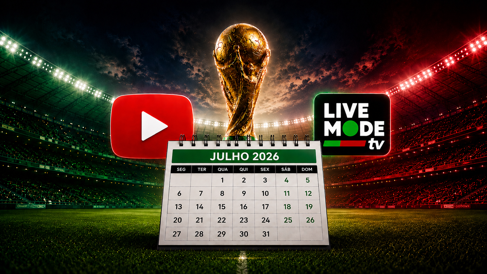 LiveMode TV - os próximos jogos do Mundial 2026 transmitidos pela plataforma