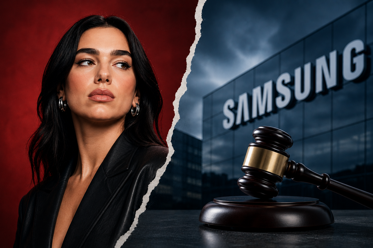Dua Lipa vs Samsung: a batalha judicial que ninguém esperava