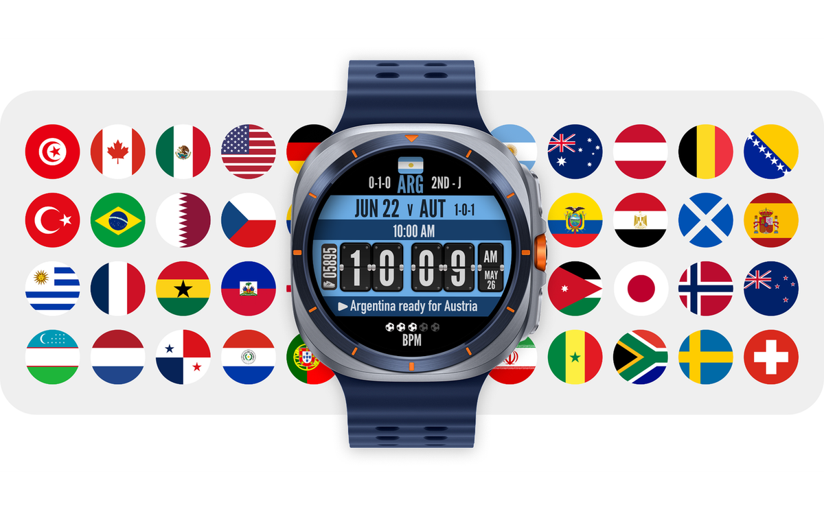 Acompanha o Mundial 2026 com este mostrador grátis para Wear OS