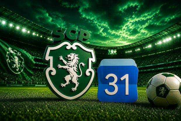 Jogos do Sporting 2026/27: sincroniza o calendário com o teu telemóvel (Google Calendar ou Outlook)