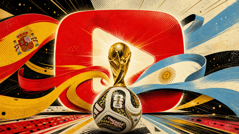 Espanha x Argentina na final do Mundial 2026: vê o jogo grátis no YouTube