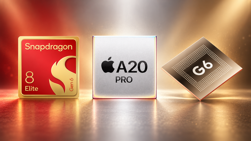 Snapdragon 8 Elite Extreme Gen 6 vs A20 Pro vs Tensor G6: qual é mais potente?