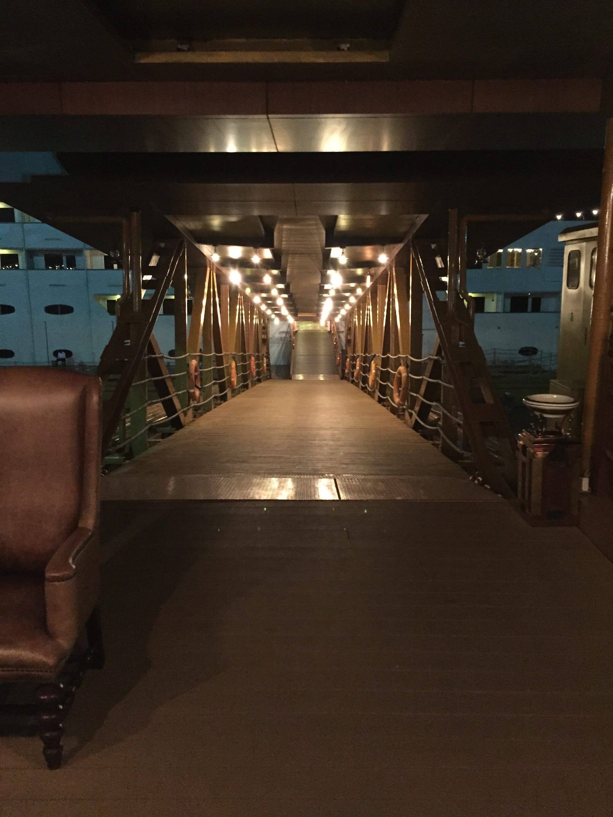 The gangplank — Vintage Luxury Yacht Hotel, Yangon (Rangoon), Myanmar (Burma)