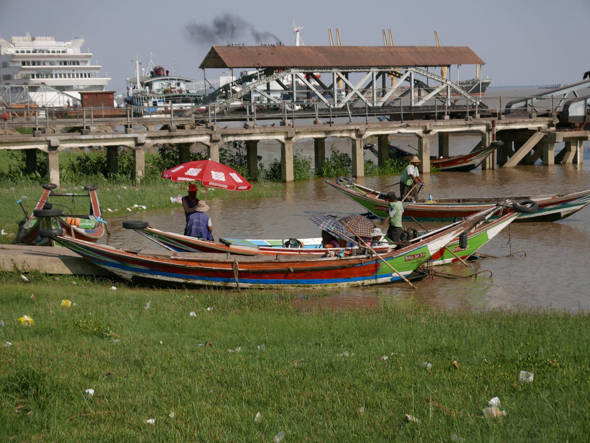 The riverside, Yangon (Rangoon), Myanmar (Burma)